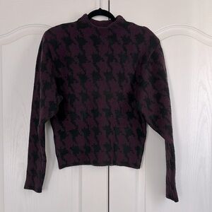 Express Black and Purple Cowl Neck Sweater